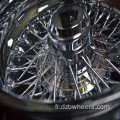 24x9 24x10 Chrome Silver Wire Wheel Rim